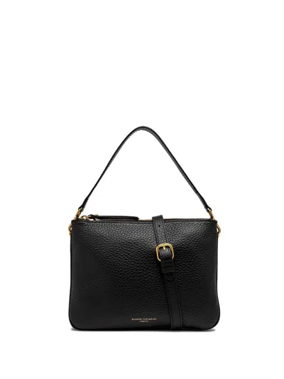 Gianni Chiarini Frida Leather Shoulder Bag In Black