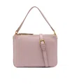 Gianni Chiarini Frida Pink Shoulder Bag In Matte Leather In Nude