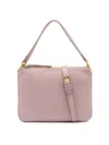 Gianni Chiarini Frida Pink Shoulder Bag In Matte Leather In White