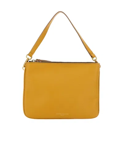 Gianni Chiarini Frida Shoulder Bag In Yellow
