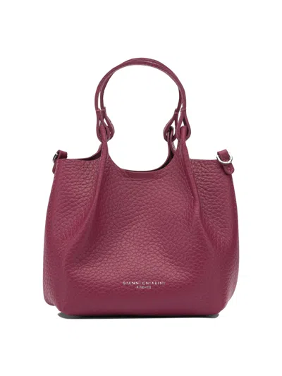 Gianni Chiarini Fuchsia Leather Handbag In Burgundy