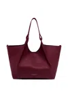 Gianni Chiarini Gathered Top Handle Tote Bag In Burgundy