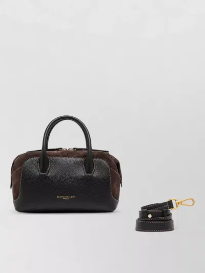 Gianni Chiarini Gemma Shoulder Bag Dual Handles Strap In Black
