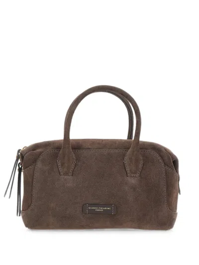 Gianni Chiarini Gemma Suede Handbag In Black
