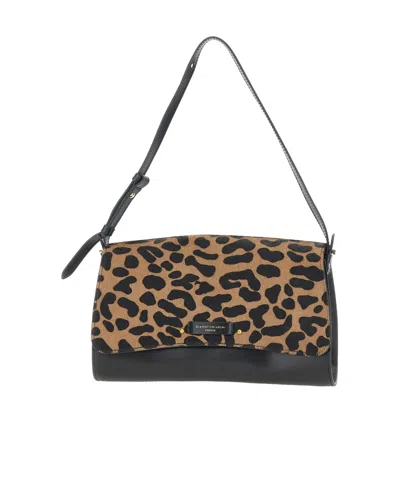 Gianni Chiarini Gianni Chairini Keira Animal-printed Shoulder Bag In Black