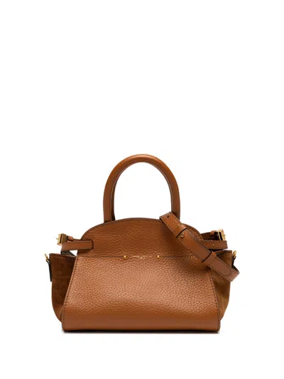Gianni Chiarini Bag In Maxi Grain Leather, Tan Color, With Removable Shoulder Strap