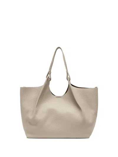 Gianni Chiarini Dua Bag In Hammered Leather, Beige Color.