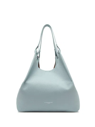 Gianni Chiarini Dua Double Handle Bag In Double Light Blue Leather