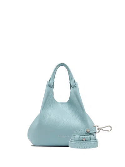 Gianni Chiarini Dua Double Handle Bag In Double Light Blue Leather