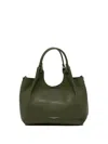 Gianni Chiarini Pebble-textured Top-handle Tote Bag In Green