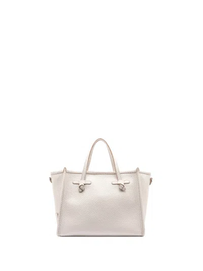 GIANNI CHIARINI GIANNI CHIARINI GIANNI CHIARINI MARCELLA 32 SHOPPING BAG IN SAND DOUBLE BUBBLE LEATHER