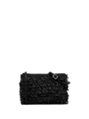 Gianni Chiarini Marcella Fabric Clutch With Raffia Curls
