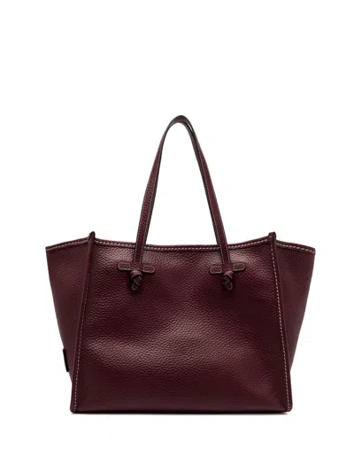 Gianni Chiarini Marcella Leather Shopper Bag, Dark Red, With Magnetic Closure.