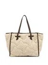 Gianni Chiarini Shopper Bag In Fabric, Wool, Leather, Beige Color, Reversible