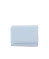 Gianni Chiarini Grain Leather Wallet In Blue