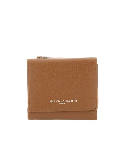 Gianni Chiarini Grain Compact Wallet In Brown