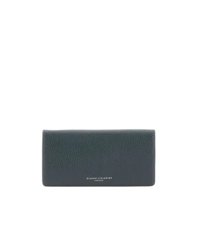 Gianni Chiarini Grain Flap Wallet In Green