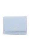 Gianni Chiarini Grain Leather Wallet In Blue
