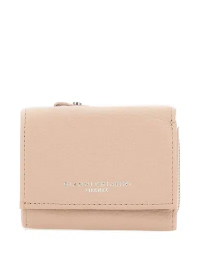 Gianni Chiarini Grain Leather Wallet In Neutral