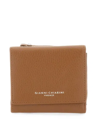 Gianni Chiarini Grain Pebbled Leather Wallet In Pink