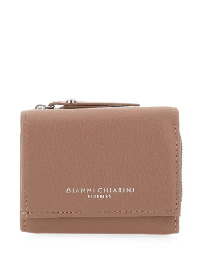Gianni Chiarini Grain Pebbled-leather Wallet In Red