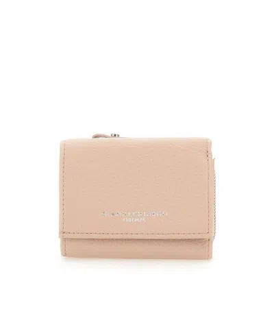 Gianni Chiarini Grain Small Zip Wallet In Neutral