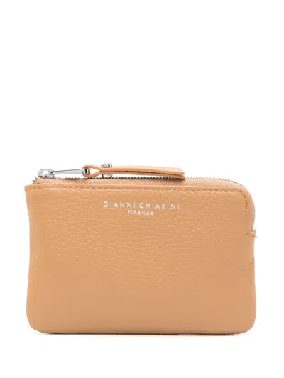 Gianni Chiarini Grain-textured Wallet In Brown