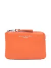 Gianni Chiarini Grain-textured Wallet In Orange
