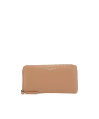 Gianni Chiarini Grain Zip-around Wallet In Brown