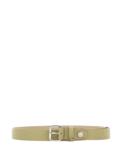 Gianni Chiarini Grained Leather Belt In Green