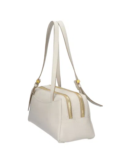 Gianni Chiarini Grained Leather Clutch Bag In White