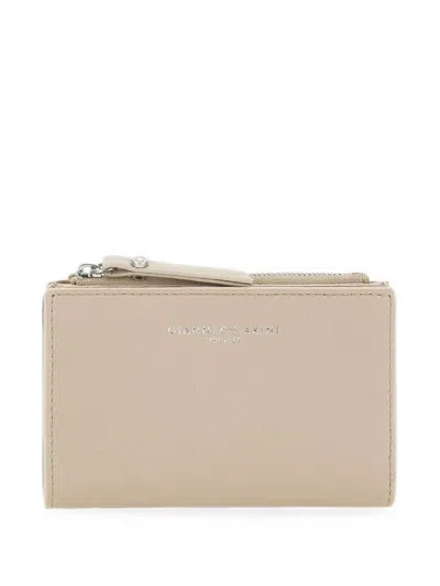 Gianni Chiarini Grained Leather Dollaro Wallet In Purple