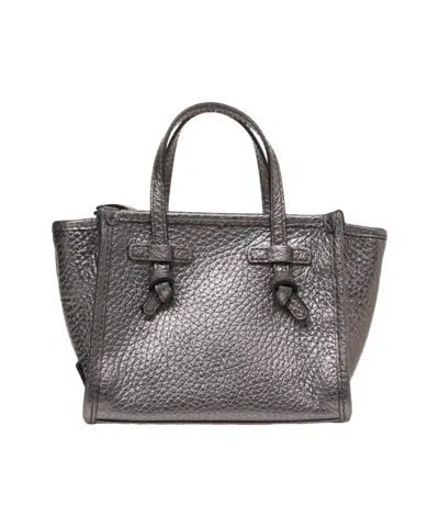 Gianni Chiarini Grained Leather Handbag In Gray