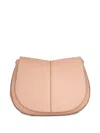 Gianni Chiarini Grained-leather Shoulder Bag In Pink