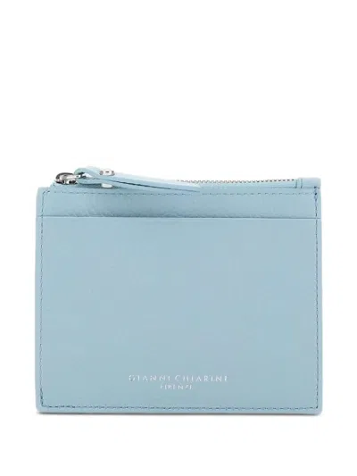 Gianni Chiarini Grained-leather Wallet In Blue
