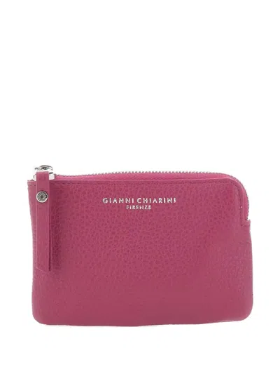 Gianni Chiarini Grained-leather Wallet In Pink