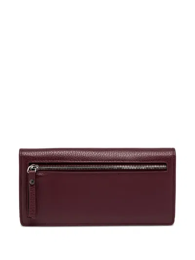 Gianni Chiarini Grained-leather Wallet In Purple