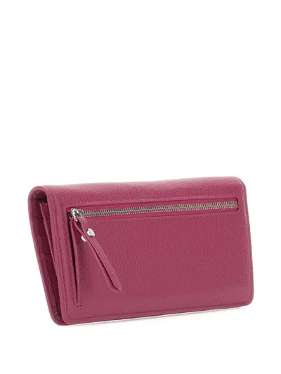 Gianni Chiarini Grained-leather Wallet In Purple