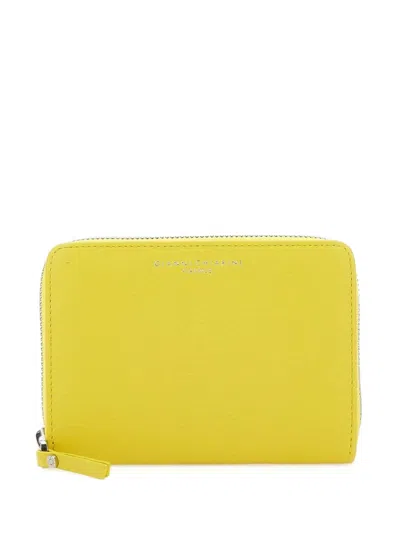 Gianni Chiarini Grained-leather Wallet In Yellow
