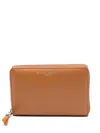 Gianni Chiarini Grained-leather Zip-around Wallet In Brown