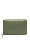 Gianni Chiarini Grained-leather Zip-around Wallet In Green