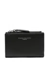 Gianni Chiarini Grained-leather Zip Wallet In Black