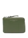 Gianni Chiarini Grained-leather Zip Wallet In Green