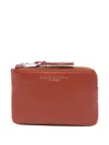 Gianni Chiarini Grained-leather Zip Wallet In Red