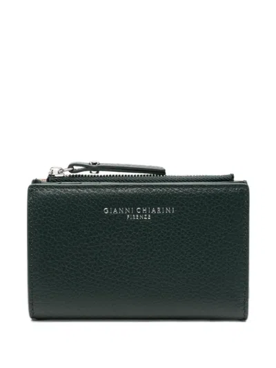 Gianni Chiarini Grained-leather Wallet In Green