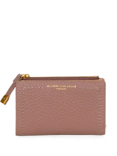 Gianni Chiarini Grainy Leather Wallet In Pink