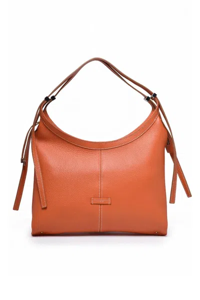 Gianni Chiarini Half Moon Shoulder Bag - Red In Brown