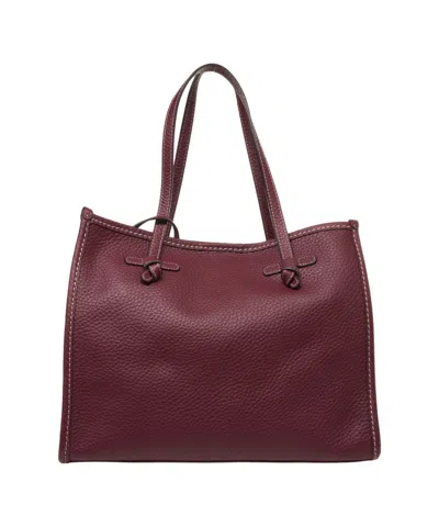 Gianni Chiarini Hammered Leather Shopper In Black