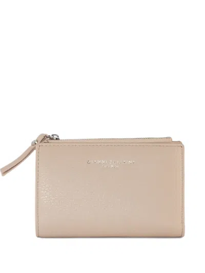 Gianni Chiarini Hammered Zip Wallet In Neutral