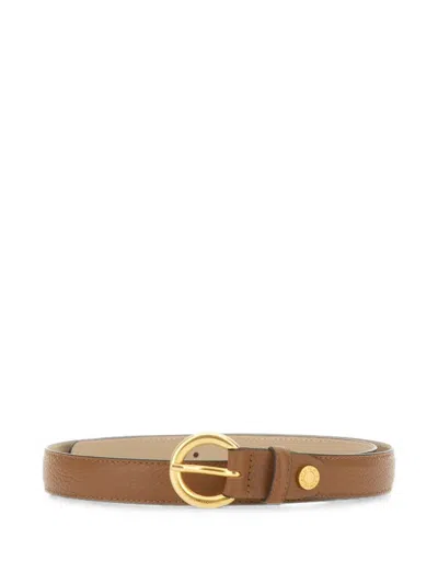 Gianni Chiarini Hammered-leather Belt In Brown